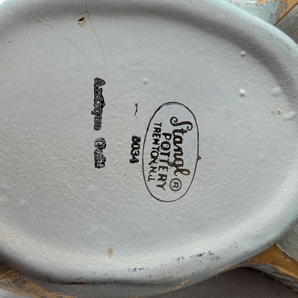 Stangl Pottery 22k Antique Gold Green Ceramic Swan Planter Vase MCM Vintage - Picture 12 of 13